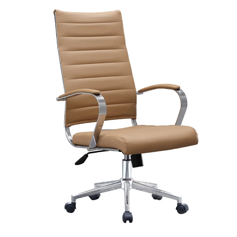 Ergonomic High Back Swivel Boss Ribbed Pu Leather Office Chair Modern,Beige  - Buy Office Chair,Modern High Wing Back Swivel Chairs,Genuine Leather Office  Chair Product on 