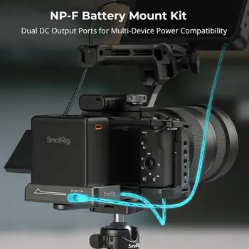 For SmallRig Compact NP-F970 Battery Adapter Plate Dual DC Output Quick Release Arca-Swiss Foldable DSLR Camera Compatible product image