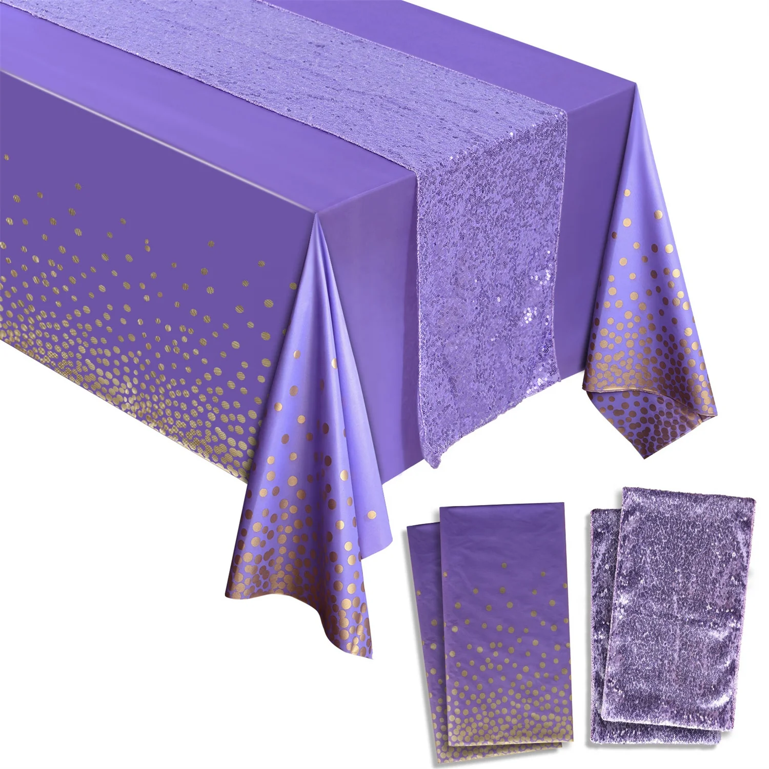 Customized Printed Rectangle Disposable Waterproof and Oilproof Birthday Wedding Party Plastic Tablecloths Table Cover