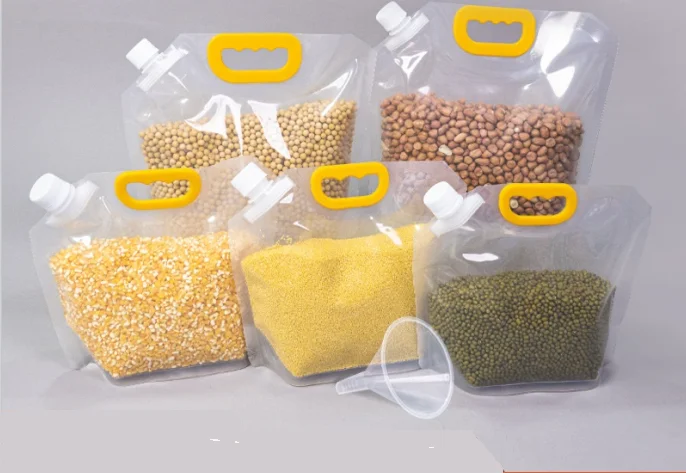 Resealable Rice Bag Manufacturer Transparent Plastic Grain Rice Storage Bag Moisture Proof ...