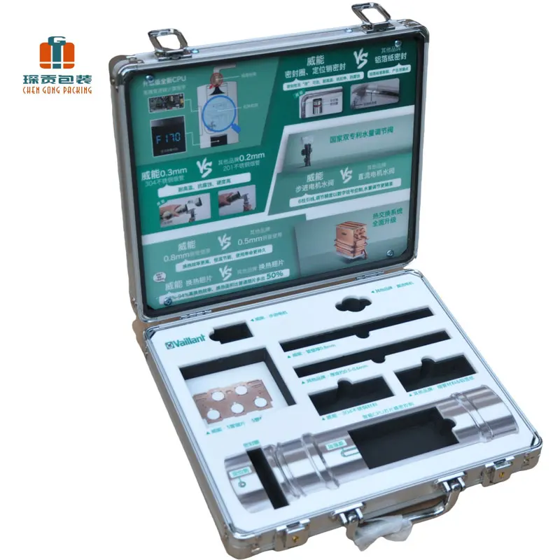 Customizable Metal  Hard Case Aluminum Demo case Box Suitcase with Brand Display case Customization