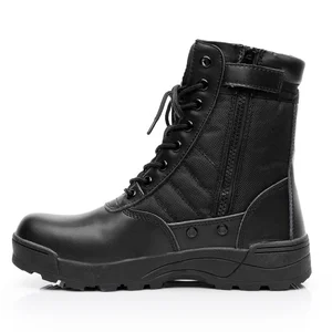 Men's Tactical Work Boots Black Boots for Motorcycle Hiking Shoes Men