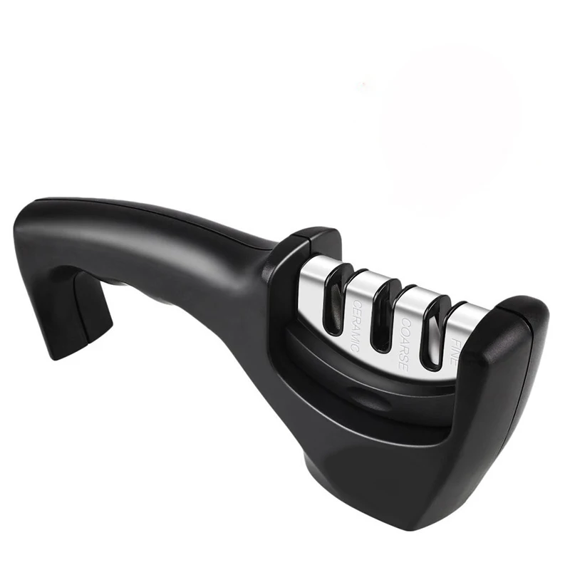 Ceasen 2022 профессиональная нержавеющая сталь 3-секционный Ручной Кухонный точилка для ножей ручные аксессуары домашнего использования