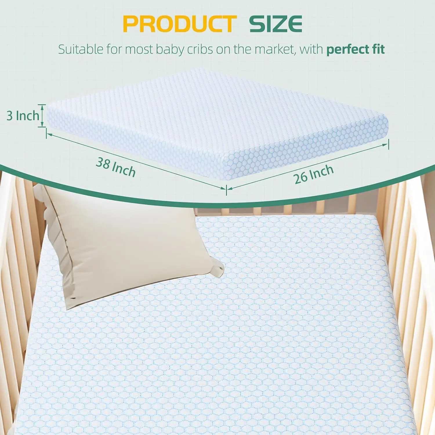Huayuzhongwei Pack And Play Mattress,38x26 Pack N Play Mattresses