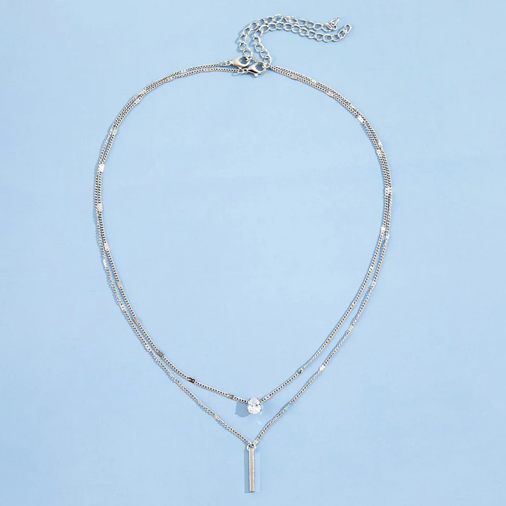2023 new Luxury Long Crystal Couple Necklace Wedding Valentine Necklace Water Droplets Necklace for Woman girl