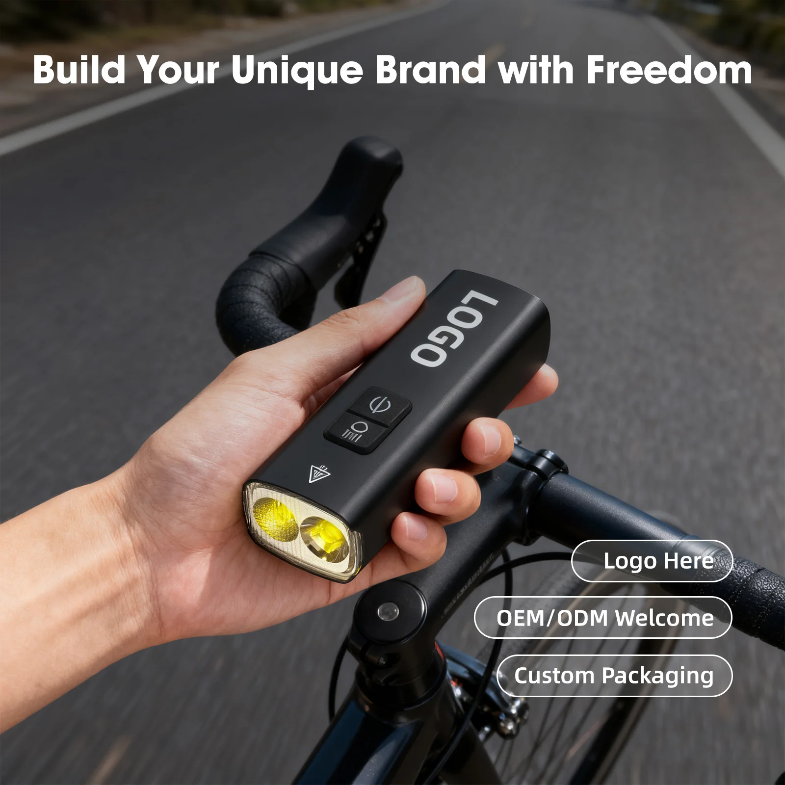 Wiederaufladbare Fahrradlampe 2000 Lumen - Superhelle LED Lampe Mit 5 Modi