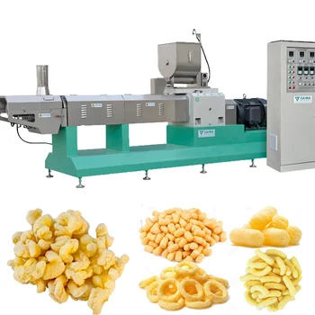 Supplier Corn Puff Snack Production Line Extruder Corn Chips Food Making Machinery Machine For Small Industries Price CE