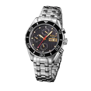 Luxury Men's Automatic Mechanical Watch Water-Resistant Stainless Steel Strap 20mm Width Business Date Function Pointer Dial