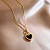 [H220] Heart necklace gold