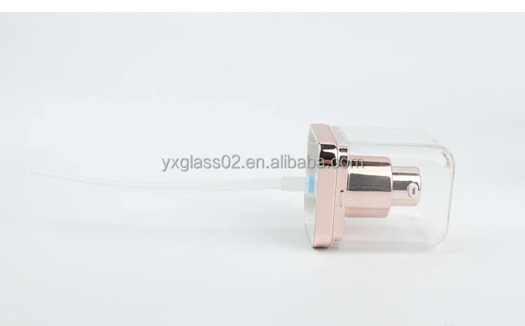 Supplier Cosmetic square glass bottle set Innovative design of rose gold cover for skincare packaging 50g40ml100ml120ml manufacture