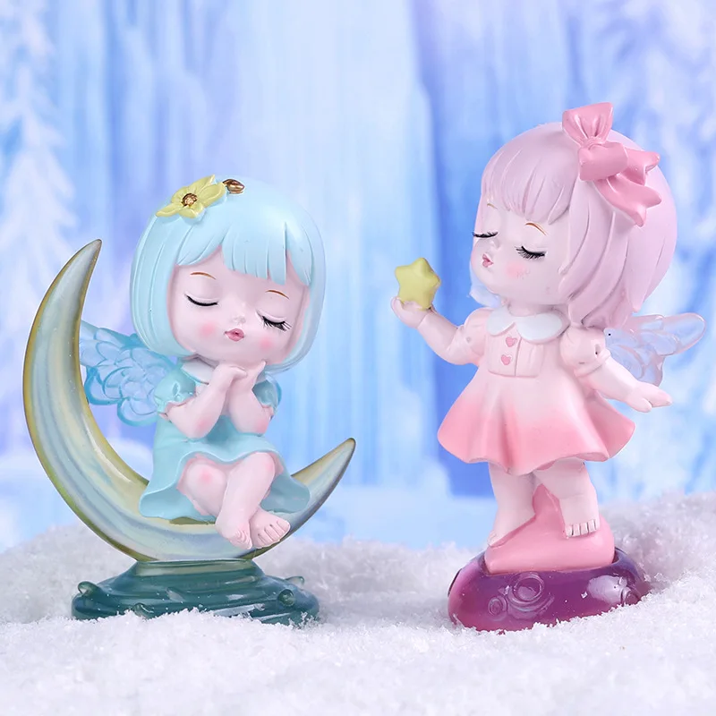 Звезда Луна Ангел шторка украшение Милая модная настольная кукла ручной работы креативный подарок для девочки сердце