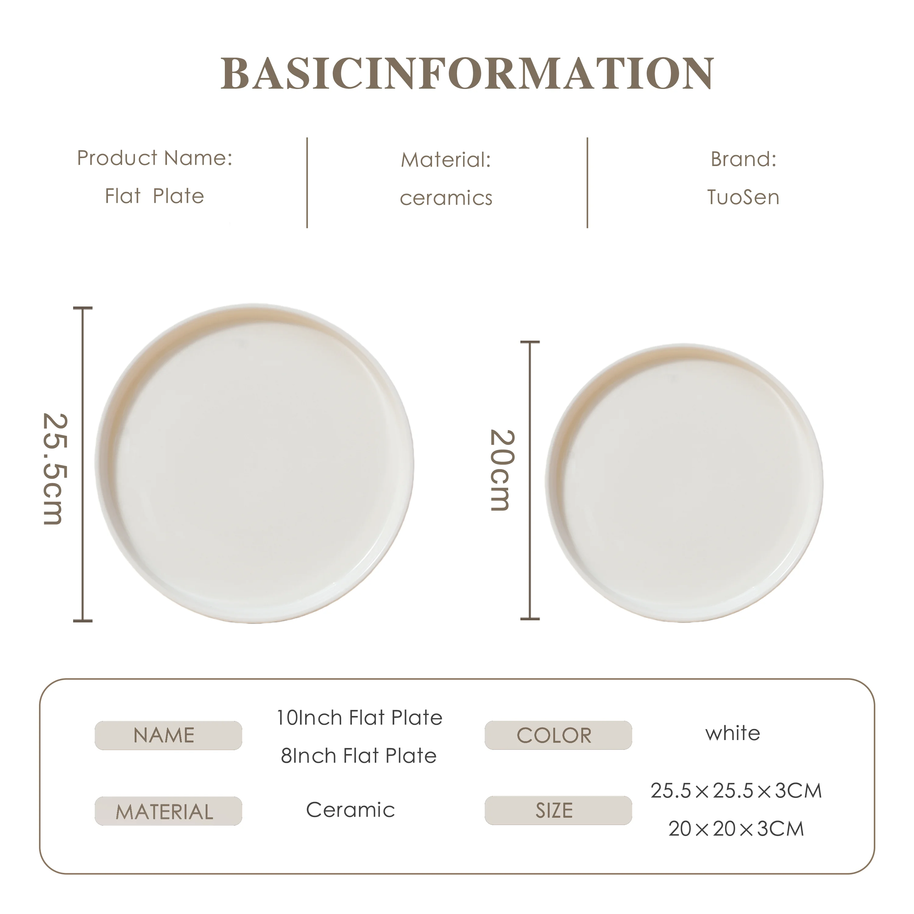 product modern 8 inch 10 inch pizza porcelain glazed plates party tableware hotel restaurant home use dishwasher microwave safe-4