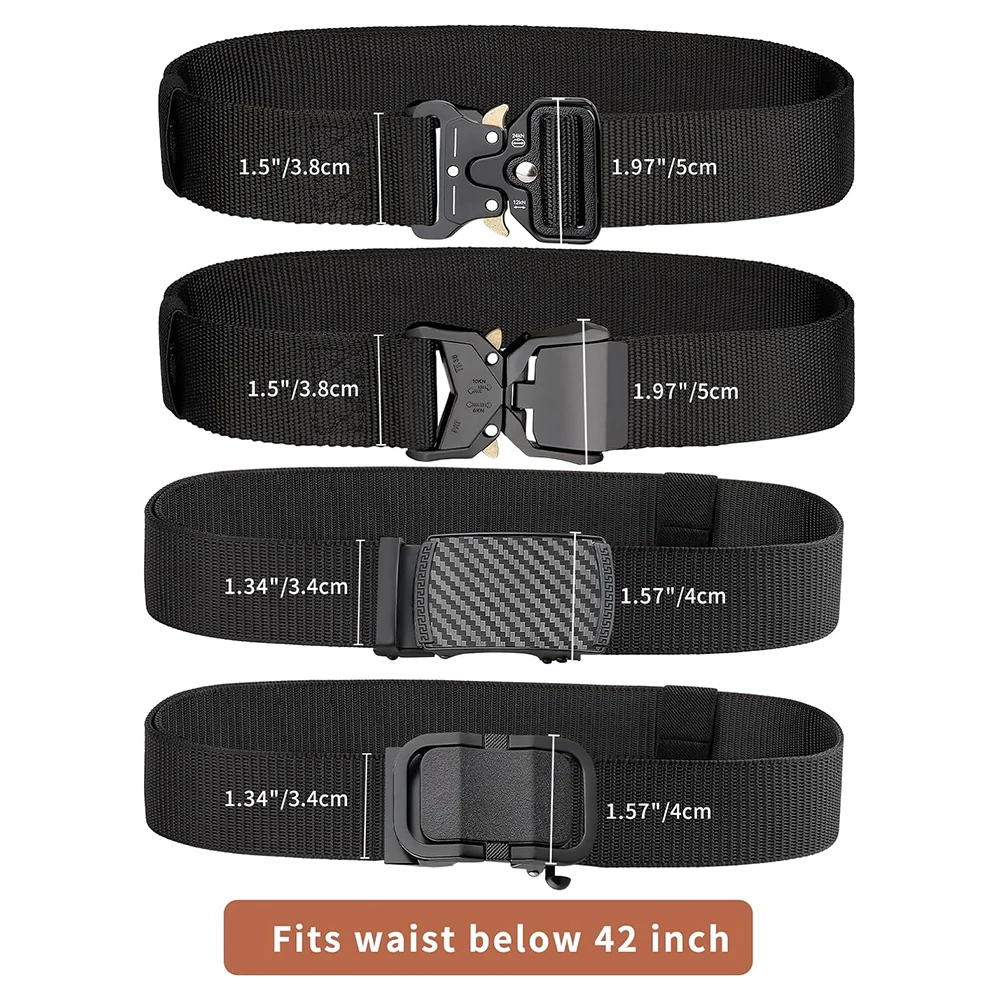 Wholesale Men Nylon Tactical Ratchet Belt Riggers Work Belts Adjustable Quick-Release Training Gift Belts