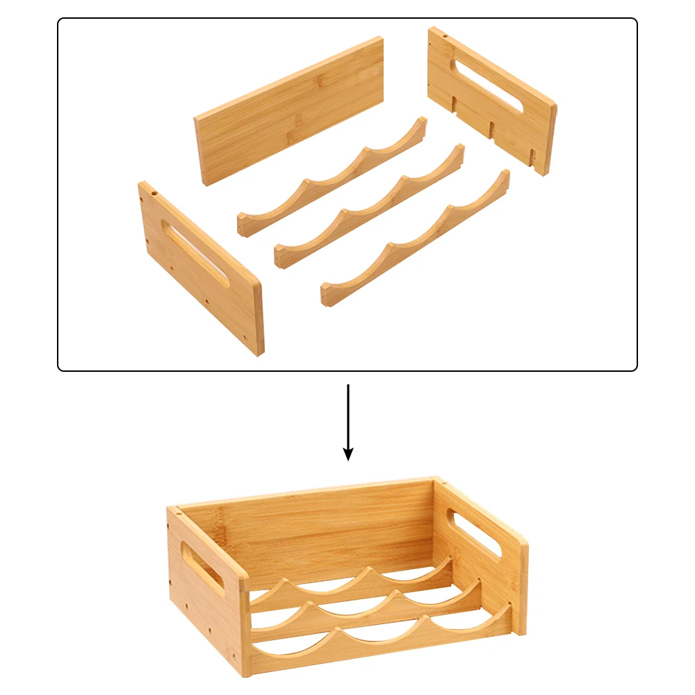 Kitchen 2 Pack 4slot Hold 8 Bottles Pantry Water Bottle Storage Rack