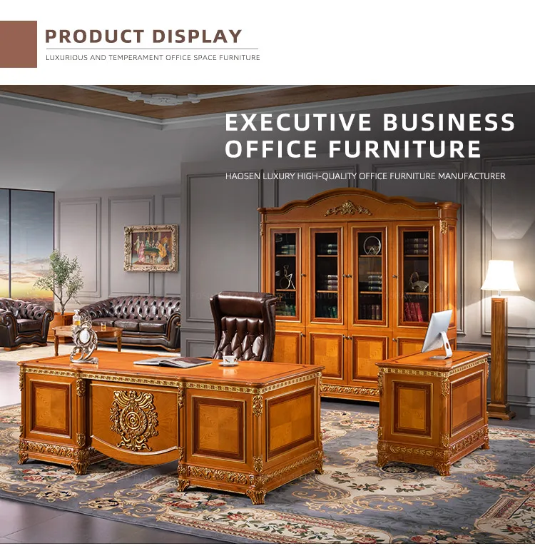 Royal Classical Escritorio Luxury Commercial Furniture Wood Executive
