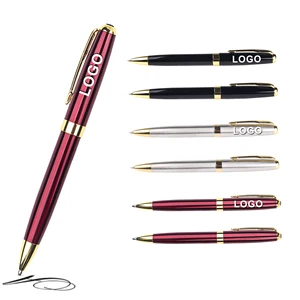 Manufactures Luxury Metal Stainless Custom Logo Ballpoint Pen With Printed Engraved for Office Stationery