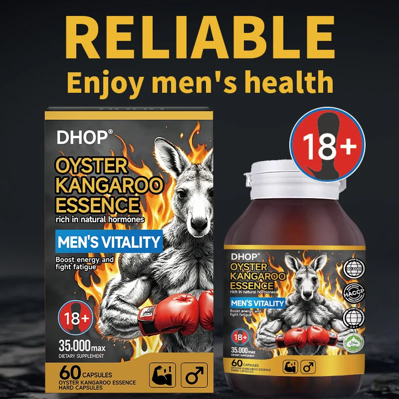 Complément Kangaroo Essence 5000 Mg - 30 à 120 Gélules Pour Hommes, Premium, Neuf Scellé