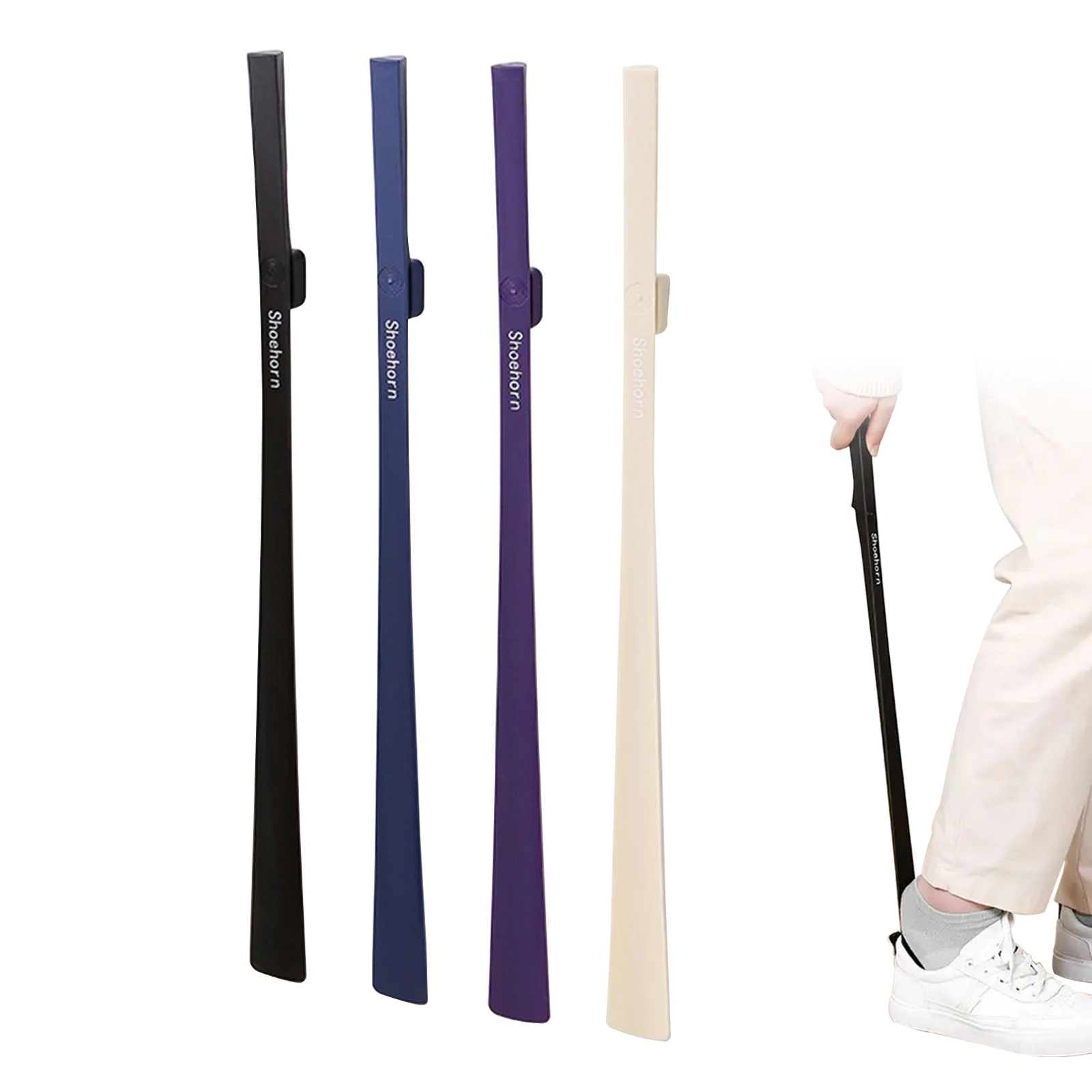 Extendable Long Handle Shoehorn Telescopic Foldable Shoe Horn