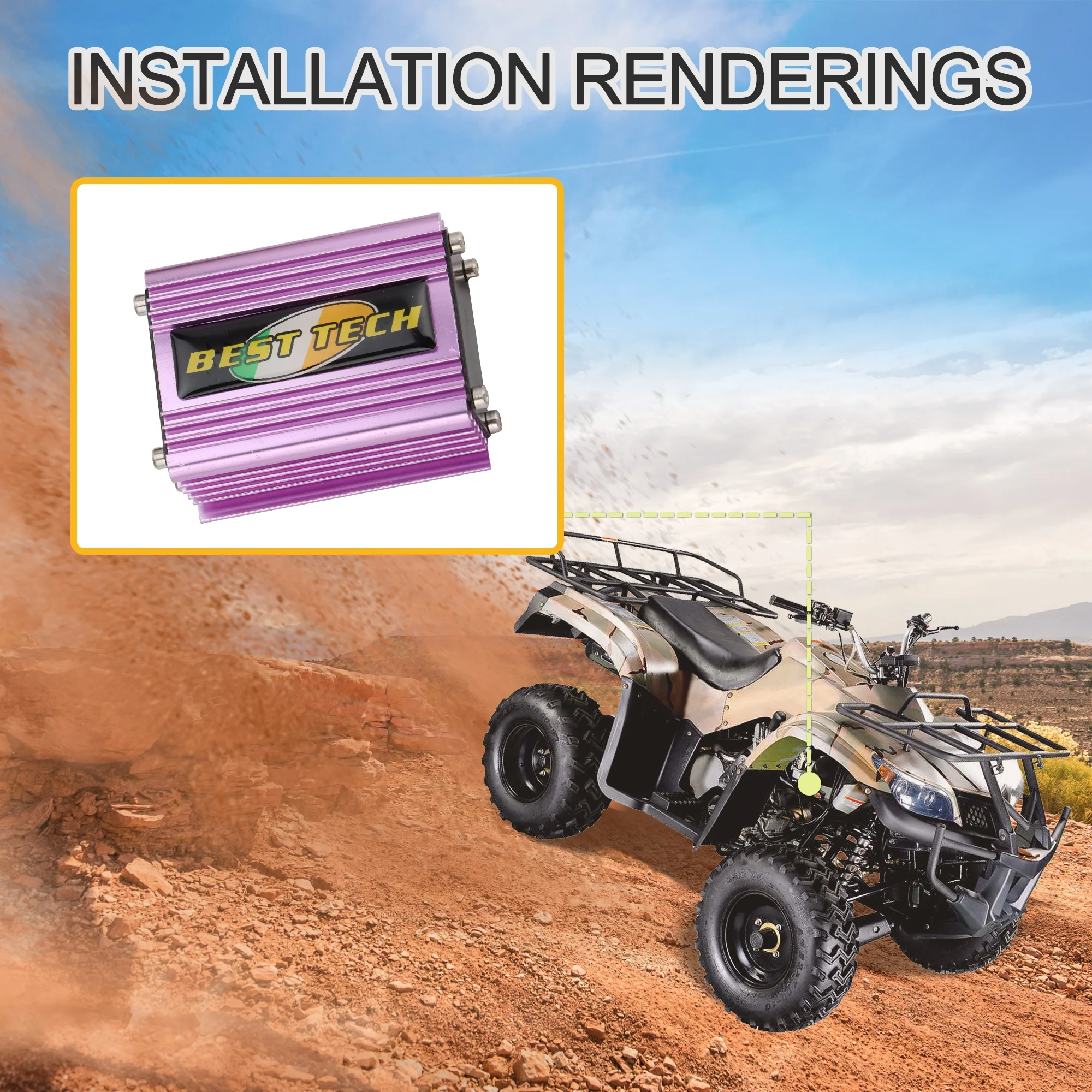 GOOFIT 6 Pin CDI Box Uni Performance Medium Enclosures Replacement for 125cc 150cc 200cc 250cc ATV Dirt Bike Go Kart