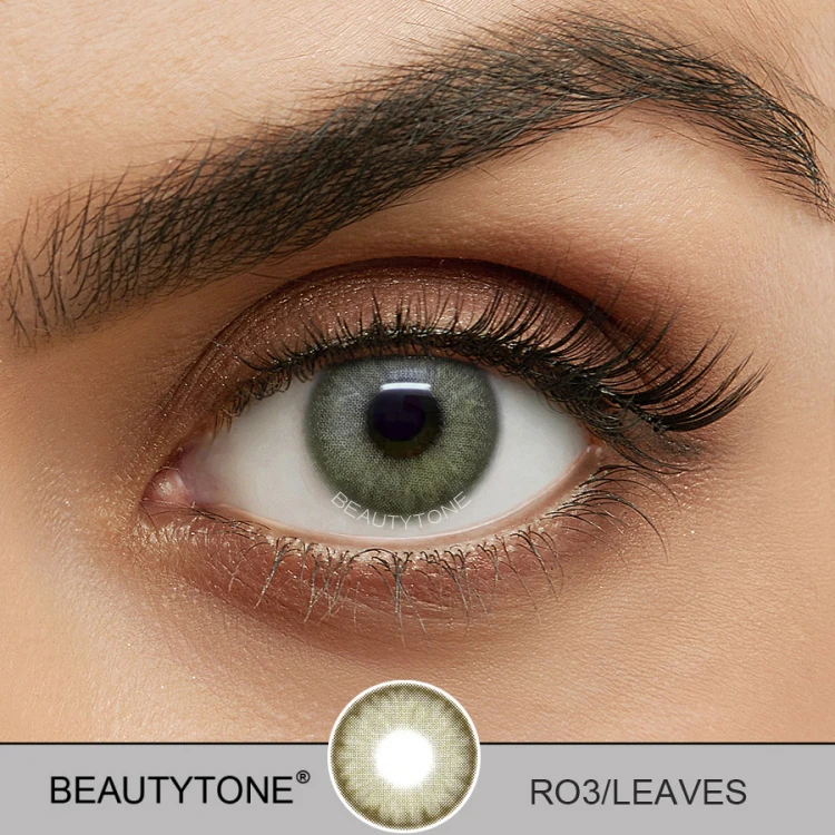 Бренд BeautyTone контактные линзы розового и коричневого цвета с розмарином оптовая продажа заводская цена дешевые косметические для глаз