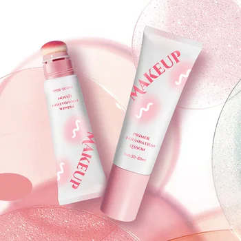 Empty Concealer Fancy Foundation Sponge Tube Wholesale Custom Logo Printed Soft Base Primer Makeup Tube Packaging