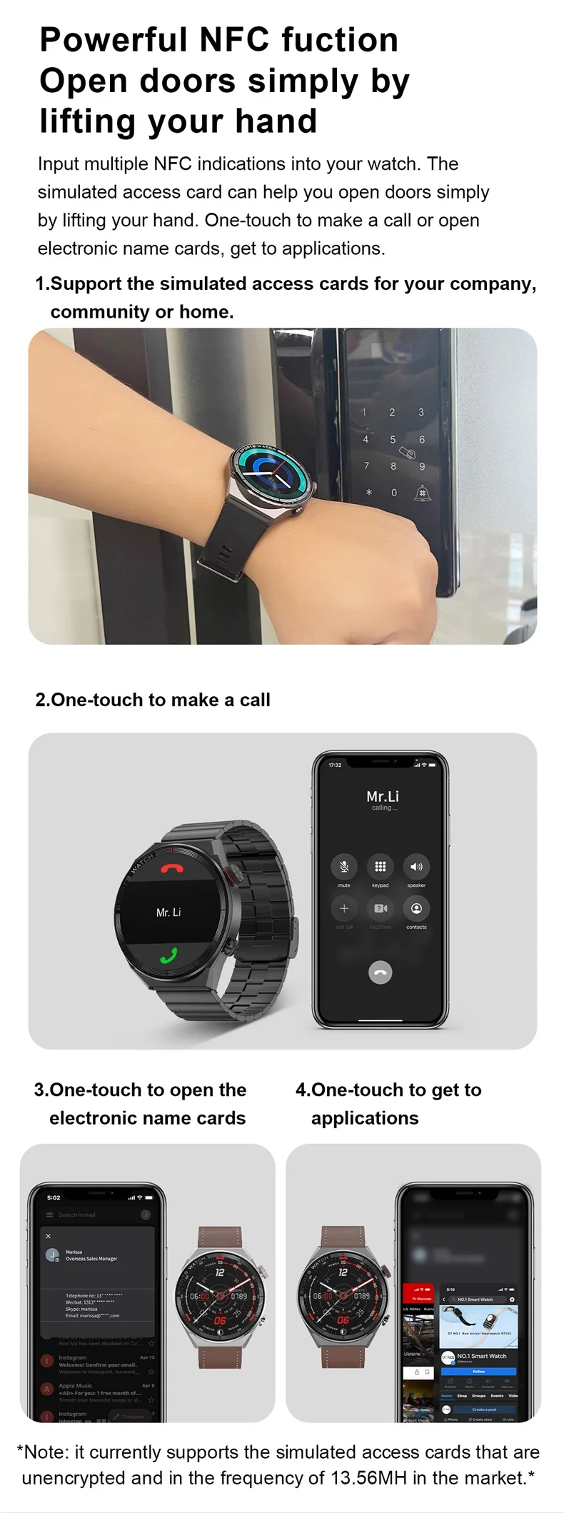 DT3 Mate Smart Watch with BT Call HR BP Health Tracker Wireless Charging Smartwatch Men Watch WearPro DT3 Mate (11).jpg