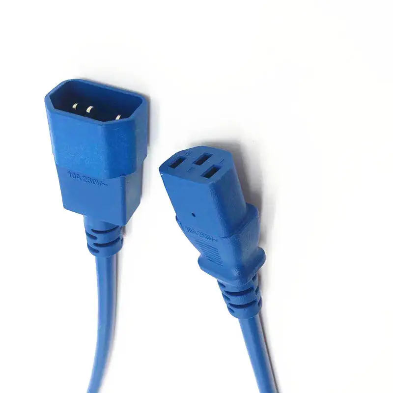 C14 to C13 PDU Style Computer Power Extension Cable 1.5M / Black Computer Power Extension Cord 10A IEC-320-C14 to IEC-320-C13 supplier