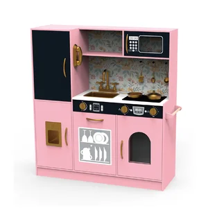 EDULAND Modern Wooden Multifunctional Induction Cooker Kitchen Set MDF Toy Kids Educational New Simulation Features Box Packing