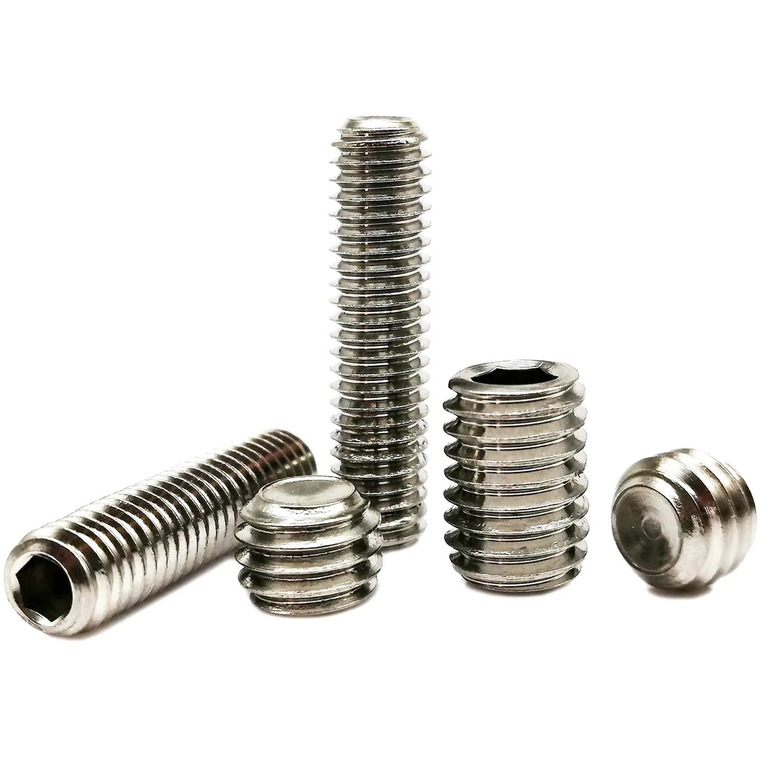 M3 M4 M5 M6 M8 M10-M16 304 Stainless Ball Point Grub Screws-Hex Socket Set Screw M3 M4 M5 M6 M8 M10-M16 304 Stainless Ball Point Grub Screws-Hex Socket Set Screw