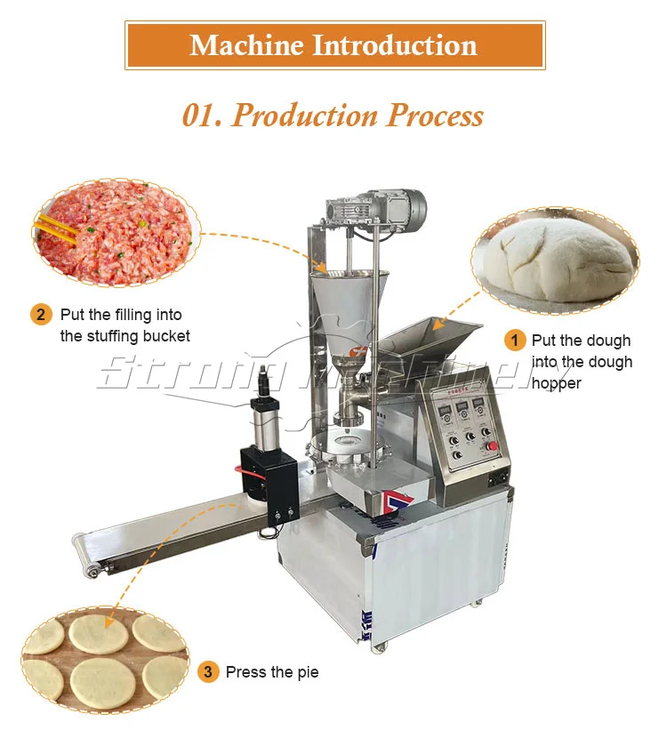 Parota Machine Industrial Stuffed Flatbread Paratha Making Machine