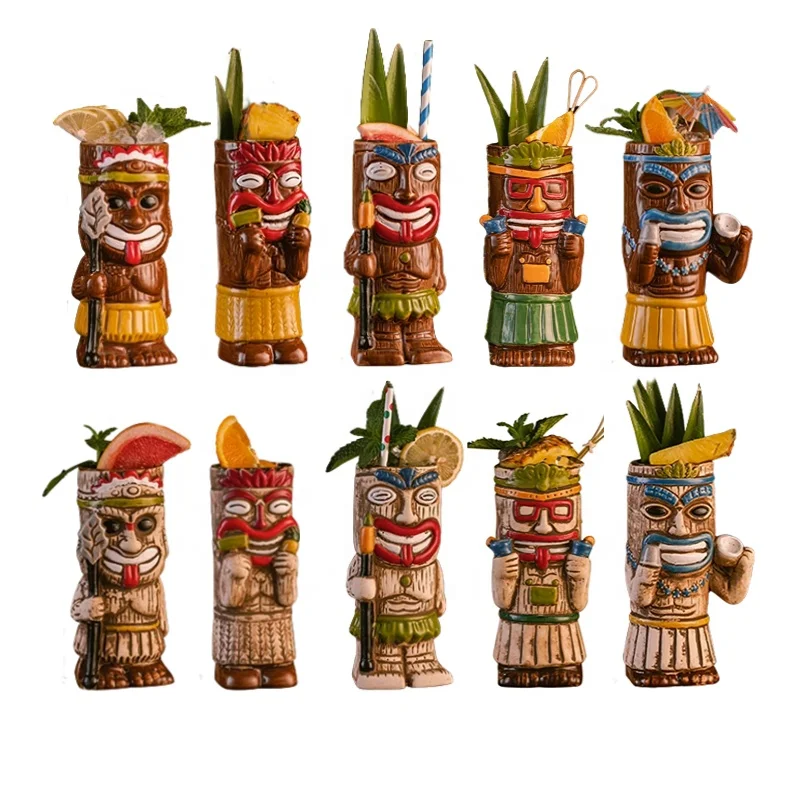 Wholesale Hawaii Ceramic Tiki Unique Designs Tiki Mugs Cocktail Cup ...