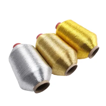 High Quality 600D MS ST Type Silver And Gold Metallic Yarn Lurex Thread Tag Line