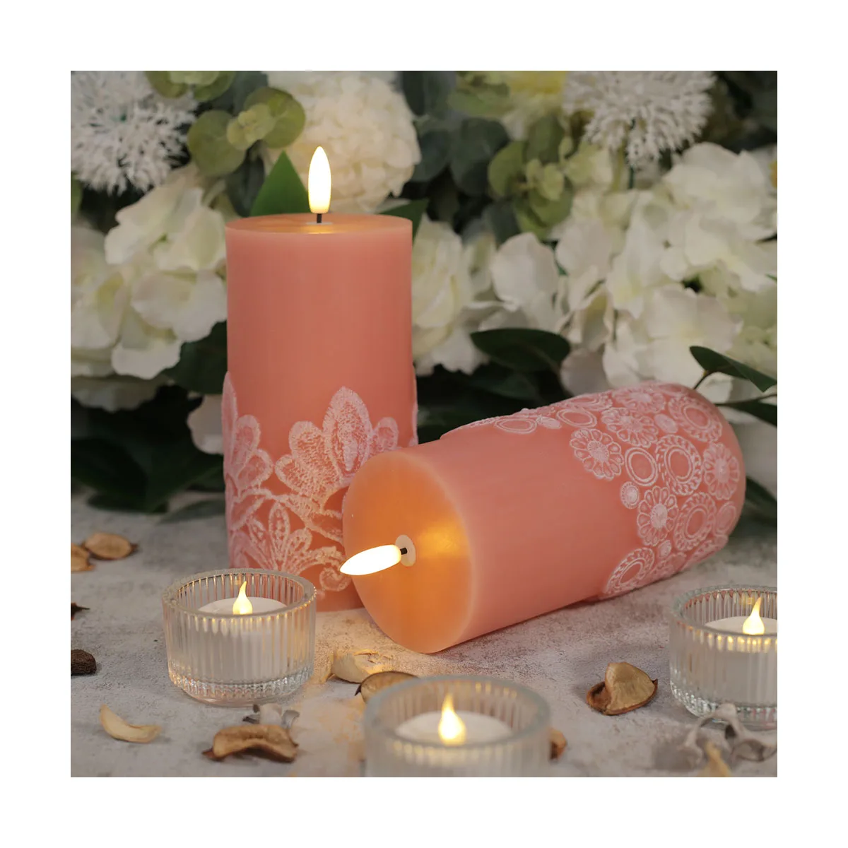 Beautiful Design Led Artificial Flickering Flameless Candle Light Moving 3D Wick Led Candles
