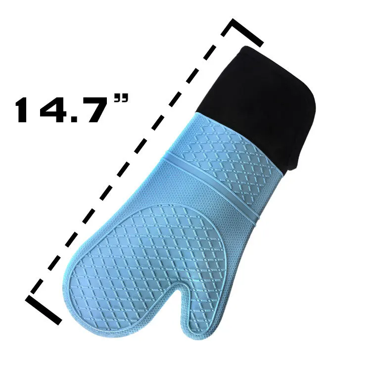USSE Heat Resistant Baking BBQ Cotton Kitchen Silicone Oven Mitts for Microwave supplier