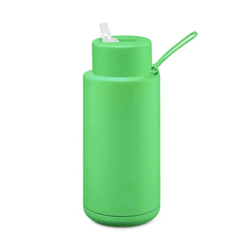 Wholesale custom logo fashionable 1000ml 34 oz double wall 304 stainless steel cup  drink frank green water bottle wth straw