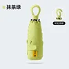 Matcha green-50 off-6-rib heart-shaped handle-inward-folding umb