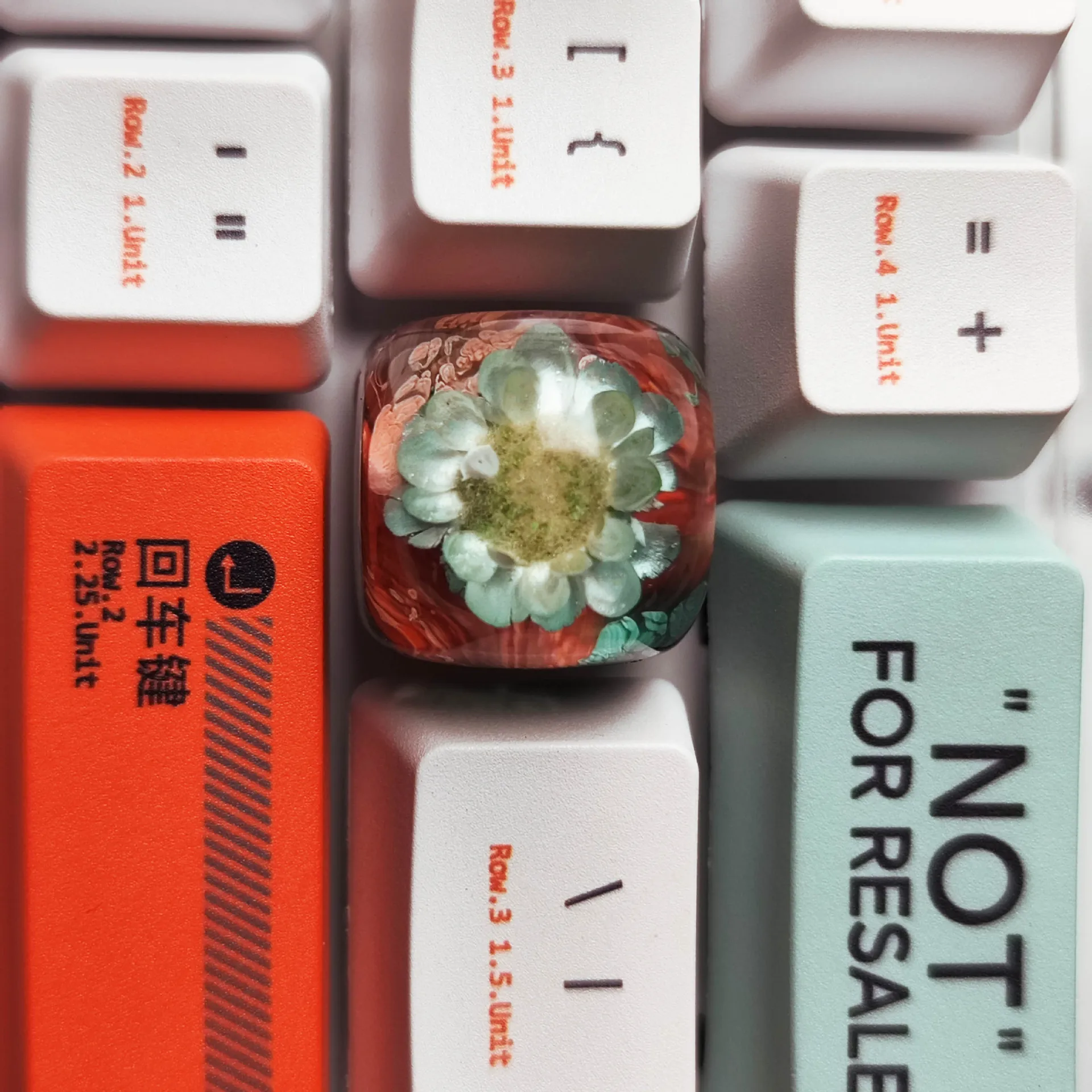 Personalized Keycap Resin Sa Profile Daisy Flower Keyboard Cap Single