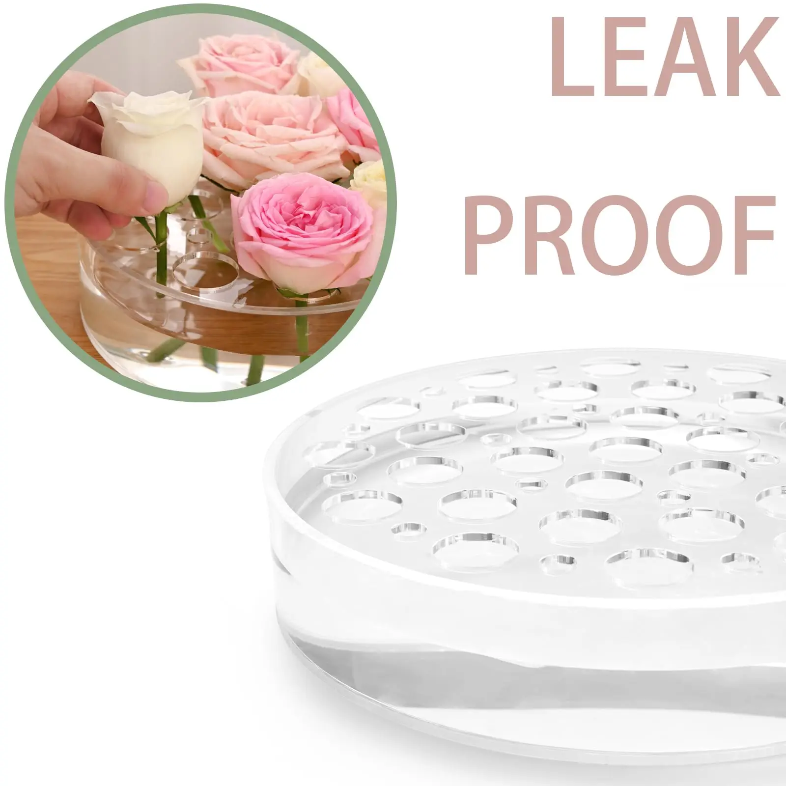 Modern Transparent Stone Plant Pots Flower Vase 15cm Tabletop Home Decor Cylinder Floral Centerpiece
