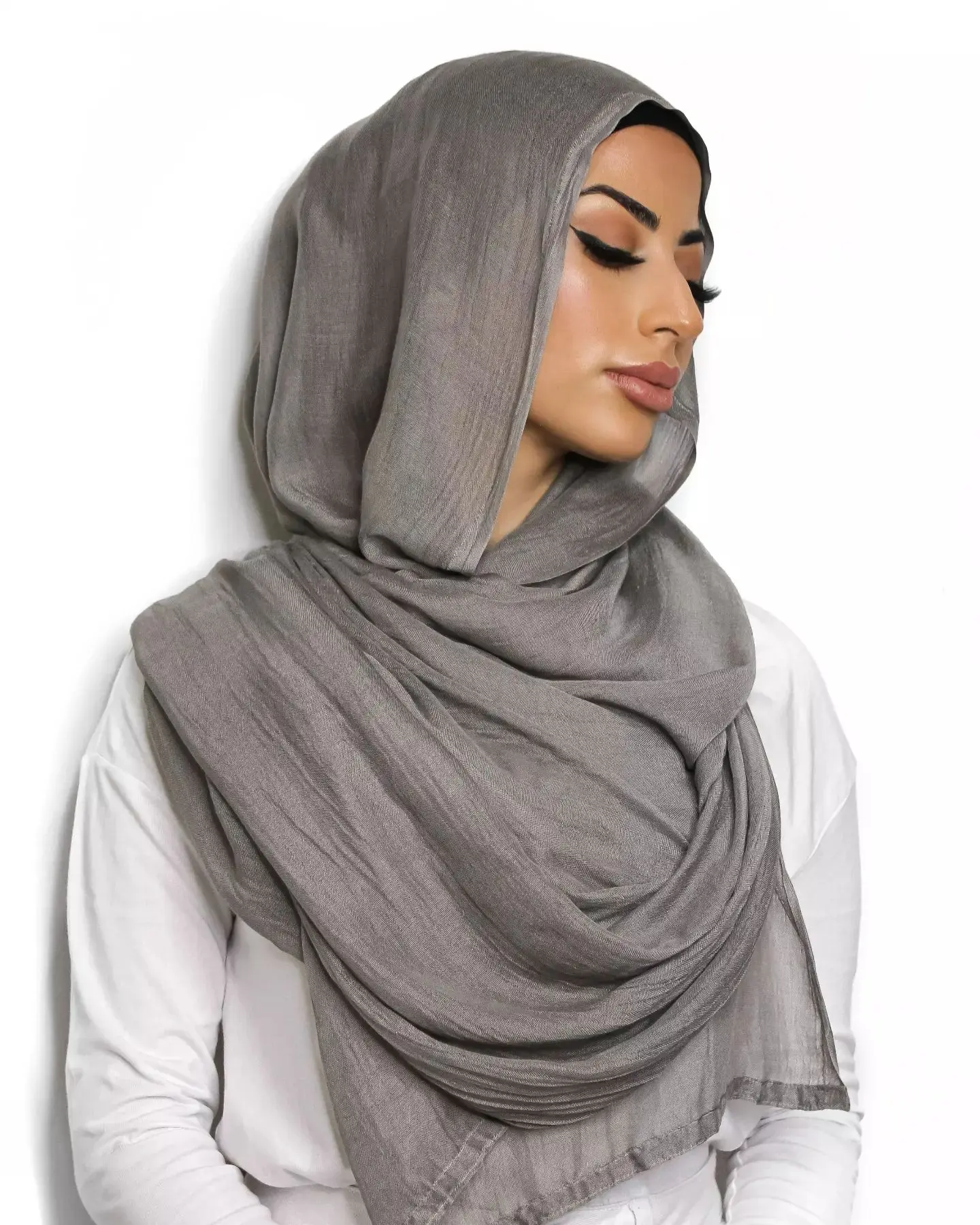 Lightweight Custom Cotton Modal Fabric Hijab Scarf for Women OEM
