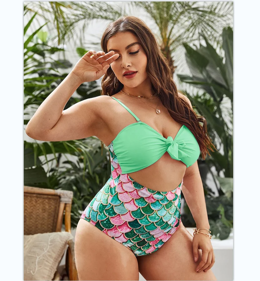 Source New Large Size Swimsuit Lace One-piece Skirt Printed Plus Fertilizer Increase European And American Swimwear In Stock m.alibaba.com