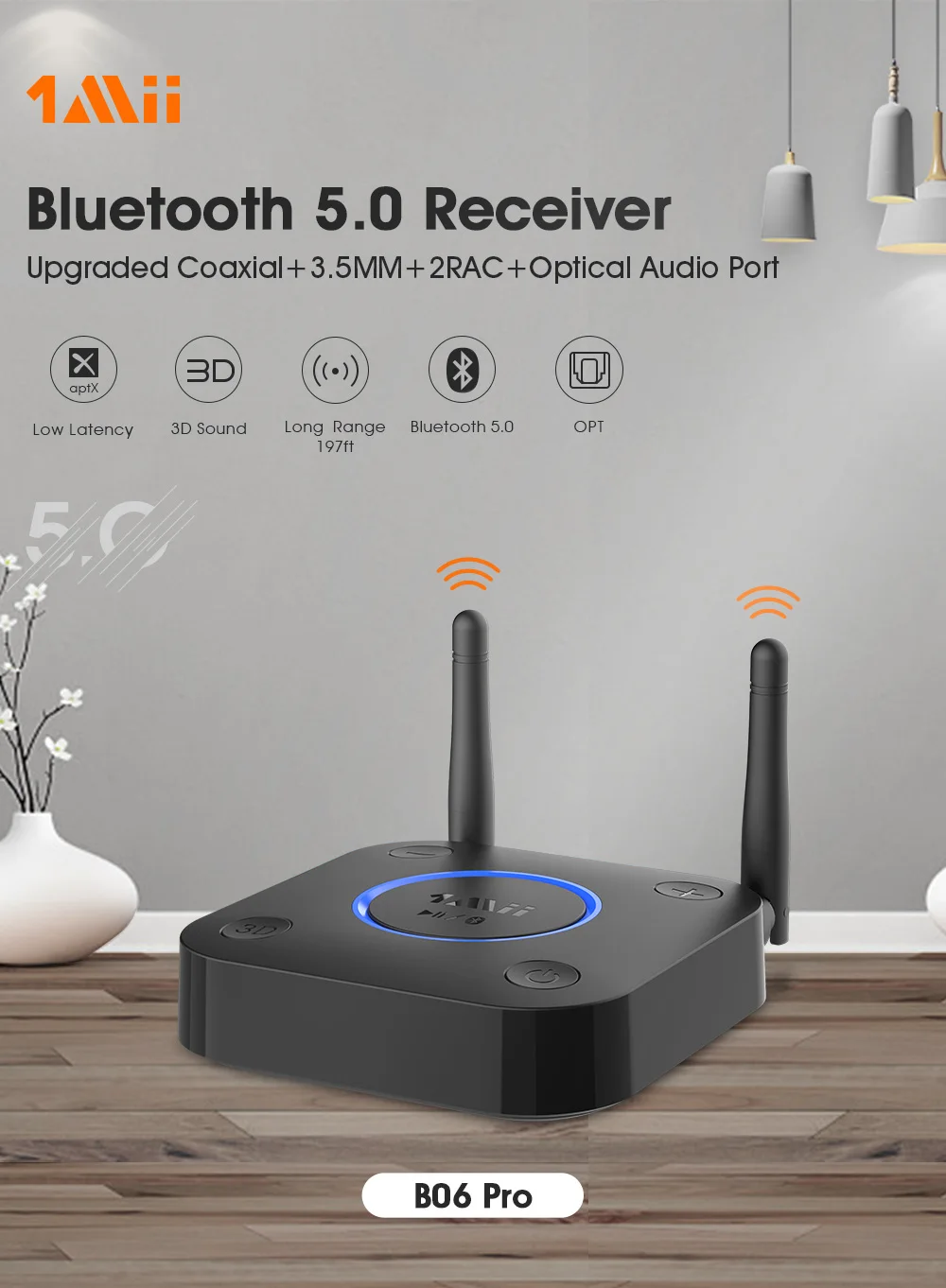 Receptor Bluetooth HiFi B06Pro Plus – 1Mii