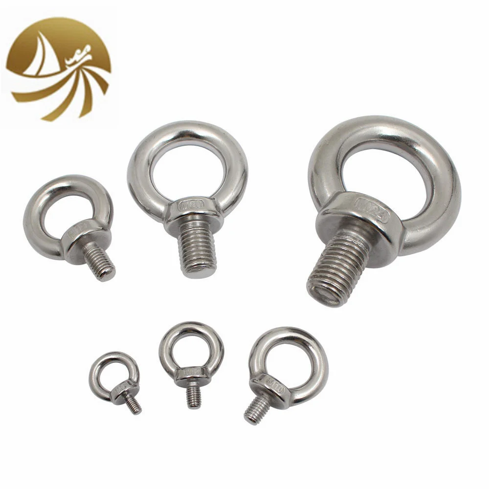 Stainless Steel 304 316 Round Head Swivel Ring Lifting Eye Bolt With Nut Din580 Thimble Eye Bolt