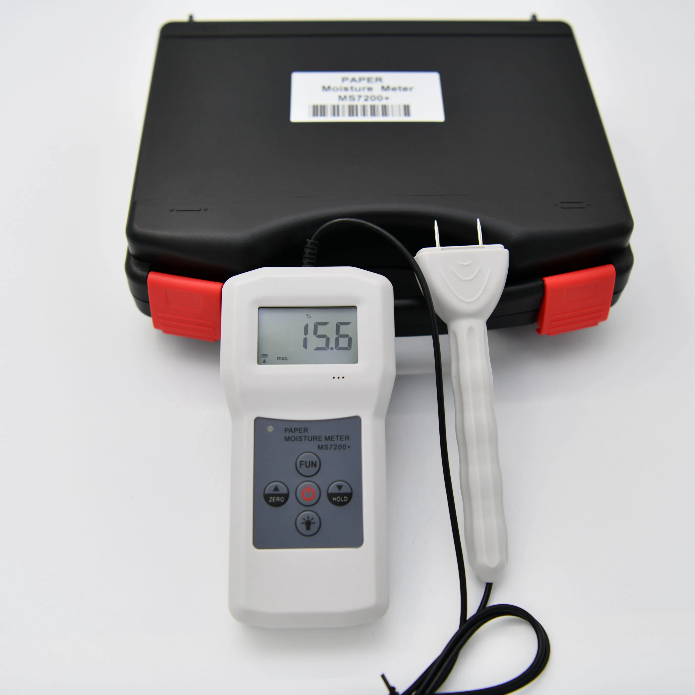MS7200+ Portable Pin Type Paper Moisture Meter Industrial Carton Moisture Tester with 0%-84% Range