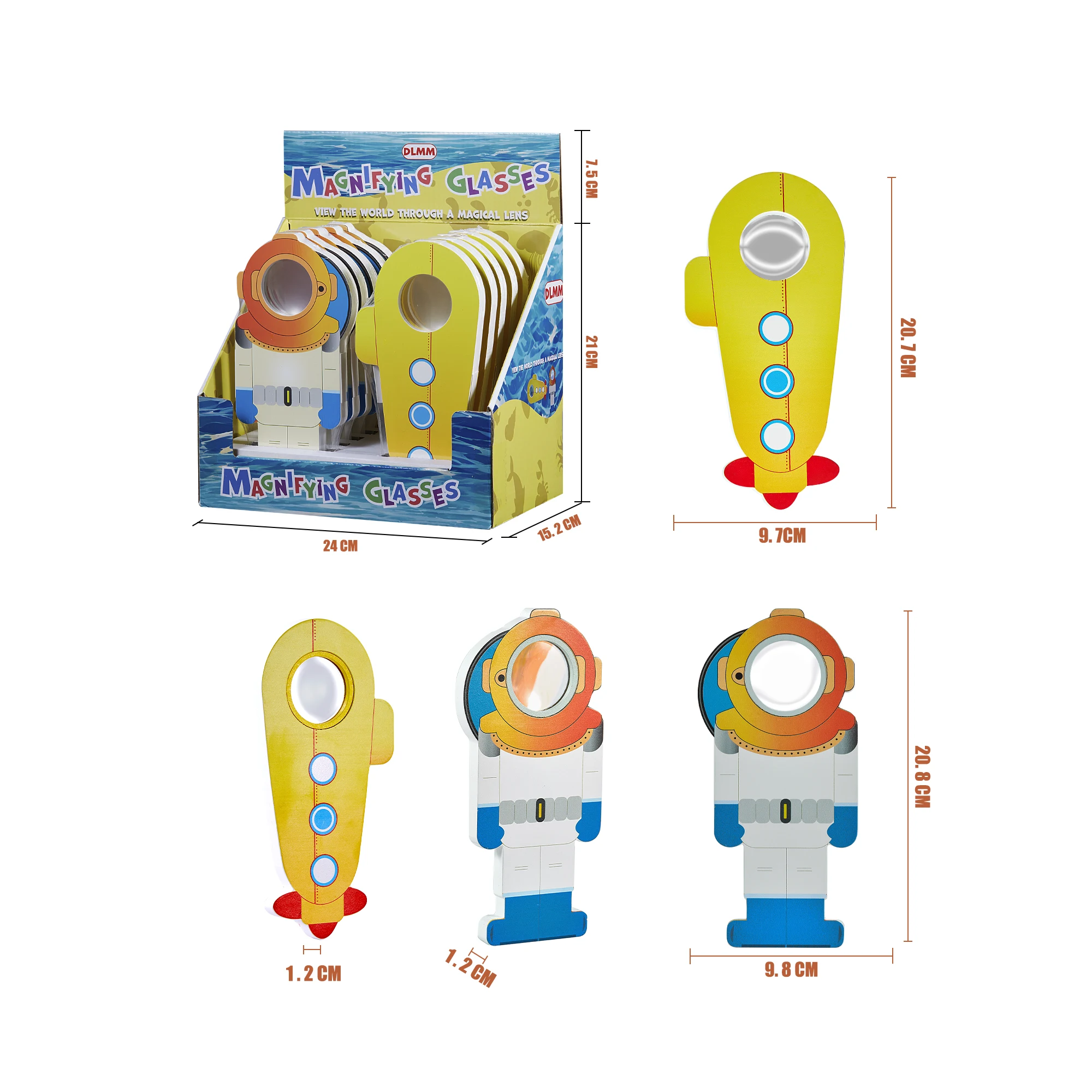 Детская Классическая мозаичная деревянная калейдоскоп в форме ракеты развивающая игрушка для изучения мира