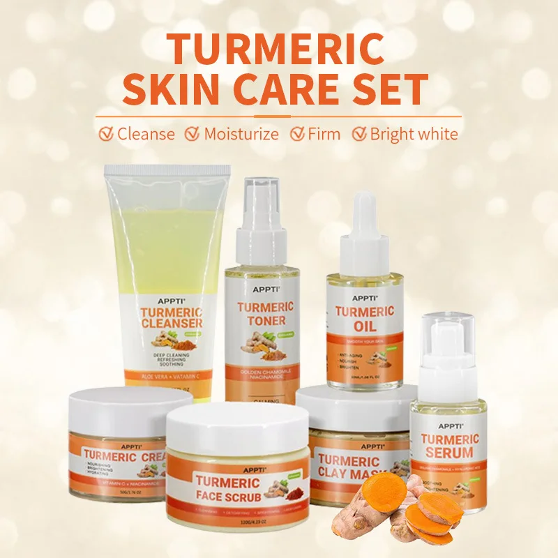 Label Pribadi Seri Perawatan Kulit Wajah Kunyit Organik Alami ...