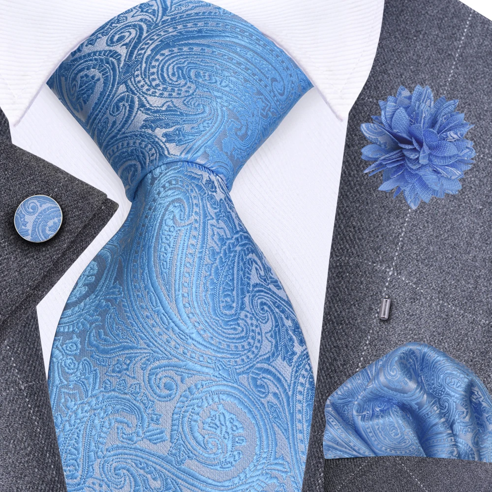 mens blue silk ties