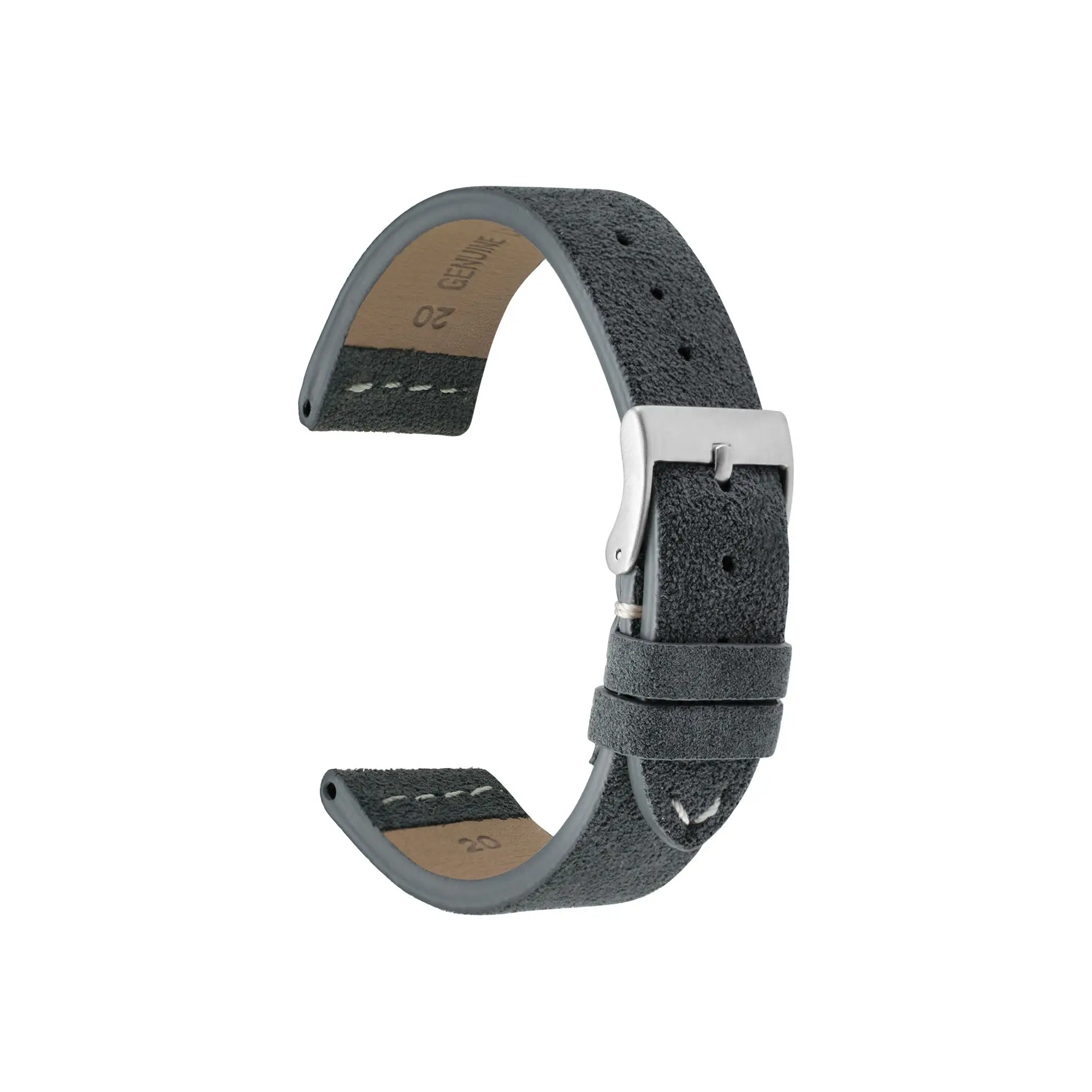 Oem and Odm Classic Color Popular Design 22Mm Machine Stitch Genuine Watch Belts Strap for Wristwatches