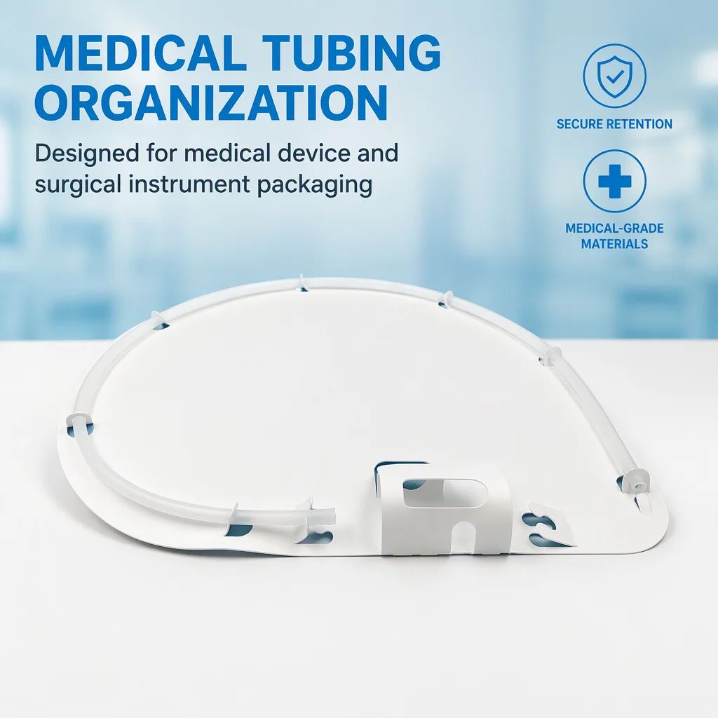 HDPE Mounting Cards Die Cut Backer Cards Medical Insert Cards for Medical Tubings