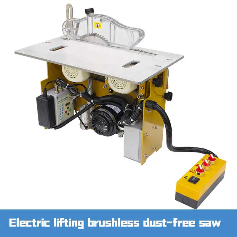 Wood Precision Table Panel Saw with Main Saw and Scoring Saw Blade 3000W Woodworking for MDF