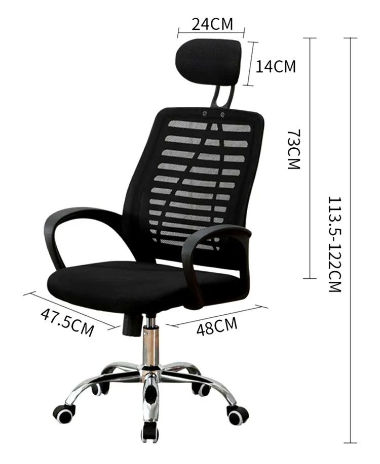 Comfortable Cheap Wholesale Office Furniture Office Chairs with Wheels Mesh  Chair Back Fabric Office Chair